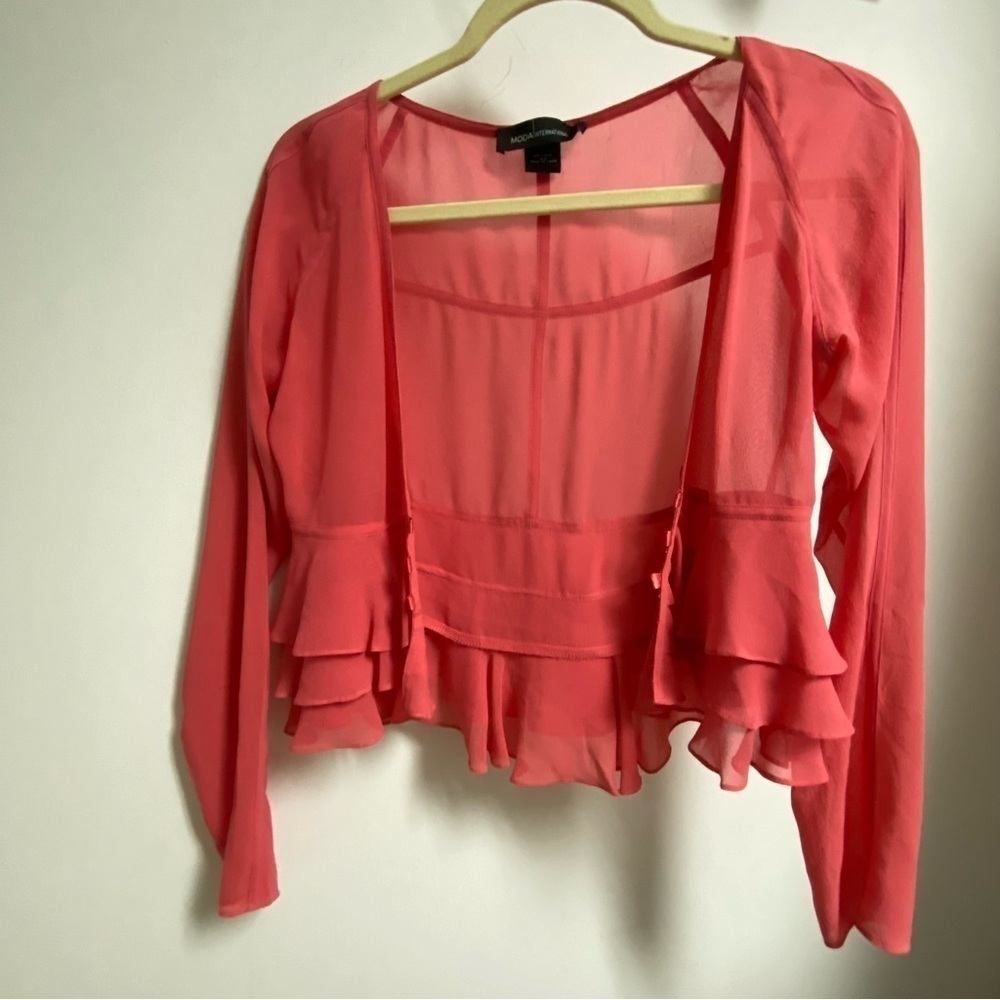 VS Moda International Y2K silk cardigan